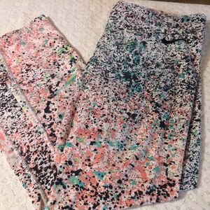 Nike multi colored cropped leggings